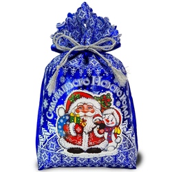 Подарок Мешочек «Праздничный» синий 9389